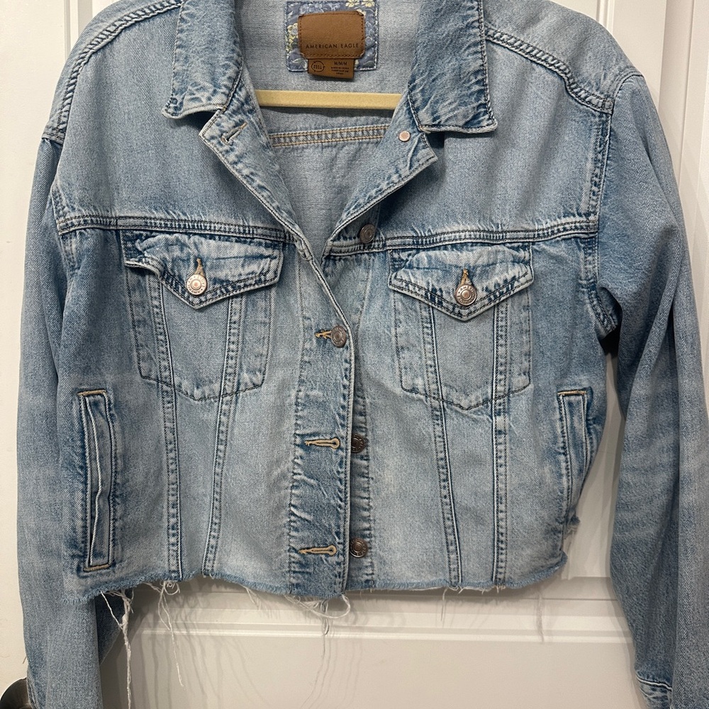 American Eagle Outfitters Light Blue Denim Jacket